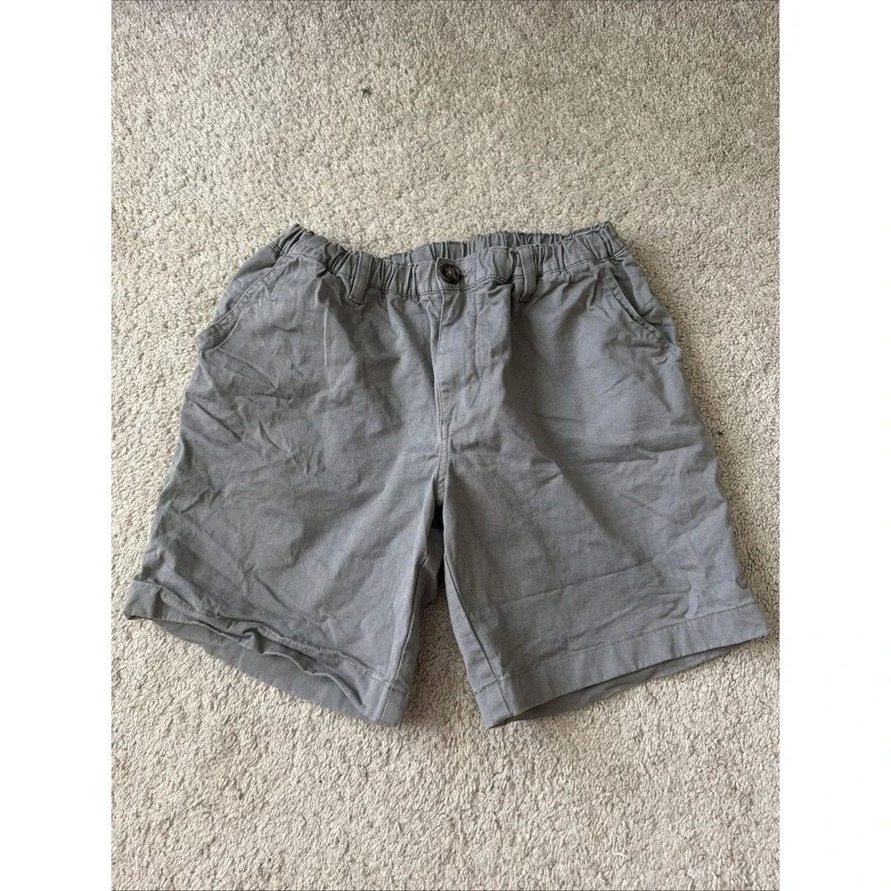 Chubbies Originals Shorts Mens Small Gray 7 Inseam Elastic Waist Chino Casual